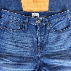 J. Crew Women's Straightaway Denim Jeans, EUC Size 30 Button Fly Straight Leg